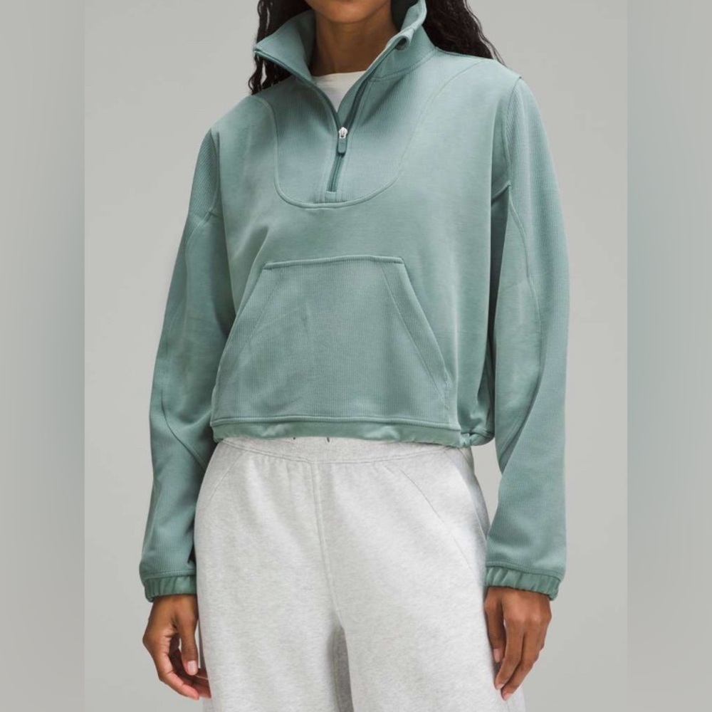 NWOT New Lululemon Brushed Softstreme Half Zip Glaze